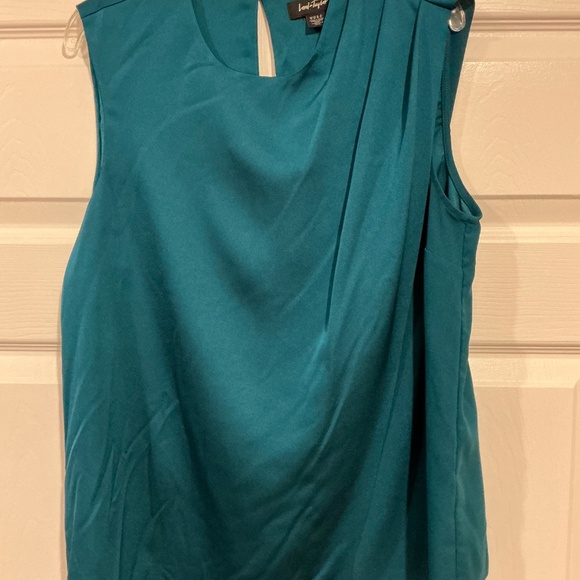 Teal Sleeveless Silk Top-Lord&Taylor Size L - Picture 7 of 7